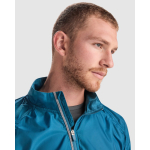 Licht unisex polyester windjack 70 g/m² Roly Direct Glasgow kleur bondi blauw detailweergave 2