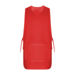 Uniseks omkeerbaar schort met twee zakken 195 g/m² Roly Arzak kleur rood tweede weergave