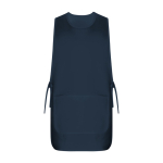 Uniseks omkeerbaar schort met twee zakken 195 g/m² Roly Arzak kleur marineblauw tweede weergave