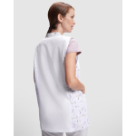 Damesjas van polyester met logo 130 g/m² Roly Aldany kleur wit vierde gebruiksweergave