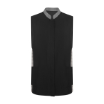 Damesjas van polyester met logo 130 g/m² Roly Aldany kleur wit/zwart tweede weergave