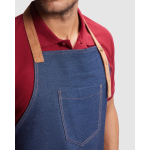 Lang werkschort voor horeca van katoen 250 g/m² Roly Batali kleur jeans blauw detailweergave 1