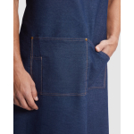 Lang werkschort voor horeca van katoen 250 g/m² Roly Batali kleur jeans blauw detailweergave 2