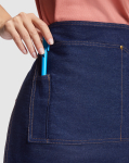 Korte werkschort in spijkerstijl 250 g/m² Roly Dacosta kleur jeans blauw detailweergave 2