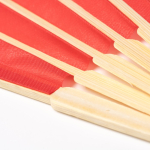Waaier met bamboestokjes en polyester doek in kleuren kleur rood detailweergave 2