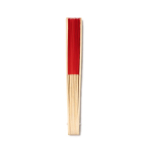 Waaier met bamboestokjes en polyester doek in kleuren kleur rood detailweergave 4