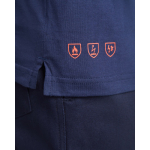 Polo met lange mouwen en 3 knopen 220 g/m² Roly Santana kleur marineblauw detailweergave 1