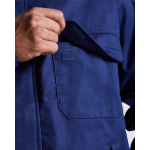 Brandwerende werkjas met rits 360 g/m² Roly Cruiser kleur marineblauw detailweergave 2