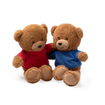 Knuffelbeer met polyester T-shirt en ultrazacht gevoel kleur rood detailweergave 1