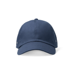 Pet met 6 panelen en metalen oogjes aan de zijkant Casual kleur jeans blauw tweede weergave
