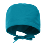 Verpleegmuts van polyester met verstelbare linten 150 g/m² kleur riviera blauw tweede weergave