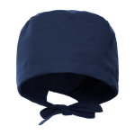 Verpleegmuts van polyester met verstelbare linten 150 g/m² kleur marineblauw tweede weergave