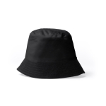 Katoenen bucket hat met klassiek design 170 g/m² kleur zwart tweede weergave