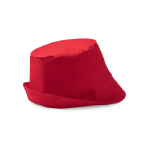 Katoenen bucket hat met klassiek design 170 g/m² kleur rood detailweergave 4