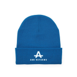 Acryl gebreide muts met dubbele omgeslagen rand 320 g/m² kleur rood detailweergave 1