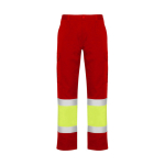 Werkbroek met hoge zichtbaarheid en zakken 200 g/m² Roly Naos kleur rood tweede weergave