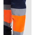 Werkbroek met hoge zichtbaarheid en zakken 200 g/m² Roly Naos kleur neon oranje detailweergave 2