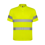 Polo met hoge zichtbaarheid van polyester 170 g/m² Roly Polaris kleur neon geel tweede weergave