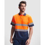Polo met hoge zichtbaarheid van polyester 170 g/m² Roly Polaris kleur neon oranje eerste gebruiksweergave