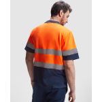 Polo met hoge zichtbaarheid van polyester 170 g/m² Roly Polaris kleur neon oranje vierde gebruiksweergave