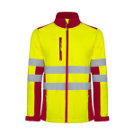 Softshell werkjas met hoge zichtbaarheid 320 g/m² Roly Antares kleur rood tweede weergave