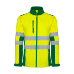 Softshell werkjas met hoge zichtbaarheid 320 g/m² Roly Antares kleur groen tweede weergave