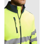 Softshell werkjas met hoge zichtbaarheid 320 g/m² Roly Antares kleur neon geel detailweergave 2