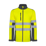 Softshell werkjas met hoge zichtbaarheid 320 g/m² Roly Antares kleur taupe grijs tweede weergave