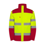 Waterdichte werkparkam, hoge visibiliteit 400 g/m² Roly Epsylon kleur rood tweede weergave