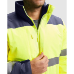 Waterdichte werkparkam, hoge visibiliteit 400 g/m² Roly Epsylon kleur neon geel detailweergave 2
