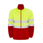 Fleece werkjas met hoge zichtbaarheid 300 g/m² Roly Altair kleur rood tweede weergave