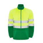 Fleece werkjas met hoge zichtbaarheid 300 g/m² Roly Altair kleur groen tweede weergave