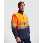 Fleece werkjas met hoge zichtbaarheid 300 g/m² Roly Altair kleur neon oranje vierde gebruiksweergave