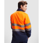 Fleece werkjas met hoge zichtbaarheid 300 g/m² Roly Altair kleur neon oranje detailweergave 1