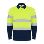 Technisch werkpolo met lange mouwen 170 g/m² Roly Polaris L/S kleur marineblauw tweede weergave