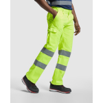 Werkbroek met hoge zichtbaarheid 235 g/m² Roly Alfa kleur neon geel derde gebruiksweergave