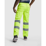 Werkbroek met hoge zichtbaarheid 235 g/m² Roly Alfa kleur neon geel vierde gebruiksweergave