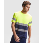 Technisch werkshirt met hoge zichtbaarheid 130 g/m² Roly Delta kleur marineblauw vierde gebruiksweergave