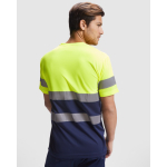 Technisch werkshirt met hoge zichtbaarheid 130 g/m² Roly Delta kleur marineblauw detailweergave 1