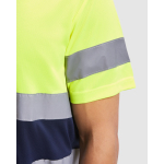 Technisch werkshirt met hoge zichtbaarheid 130 g/m² Roly Delta kleur marineblauw detailweergave 2