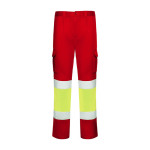 Werkbroek met hoge zichtbaarheid 250 g/m² Roly Daily Stretch HV kleur rood tweede weergave