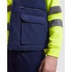 Omkeerbaar werkvest met hoge zichtbaarheid 450 g/m² Roly Persei kleur neon geel detailweergave 1