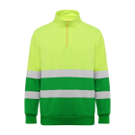 Sweater met hoge zichtbaarheid van fleece 280 g/m² Roly Spica kleur groen tweede weergave