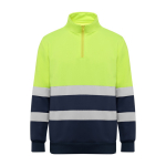 Sweater met hoge zichtbaarheid van fleece 280 g/m² Roly Spica kleur marineblauw tweede weergave