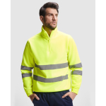 Sweater met hoge zichtbaarheid van fleece 280 g/m² Roly Spica kleur neon geel vierde gebruiksweergave