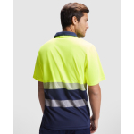 Technische werkpolo van polyester 170 g/m² Roly Vega kleur neon geel vierde gebruiksweergave