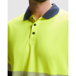 Technische werkpolo met lange mouwen 170 g/m² Roly Vega LS kleur neon geel detailweergave 1