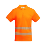 Werkpolo bedrukken met korte mouwen 170 g/m² Roly Atrio kleur neon oranje tweede weergave
