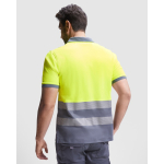 Werkpolo bedrukken met korte mouwen 170 g/m² Roly Atrio kleur neon oranje vierde gebruiksweergave