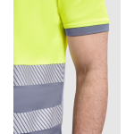 Werkpolo bedrukken met korte mouwen 170 g/m² Roly Atrio kleur neon oranje detailweergave 1